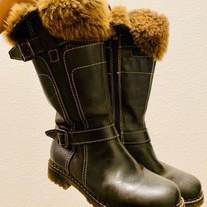 Wool-Lined genuine leather boots